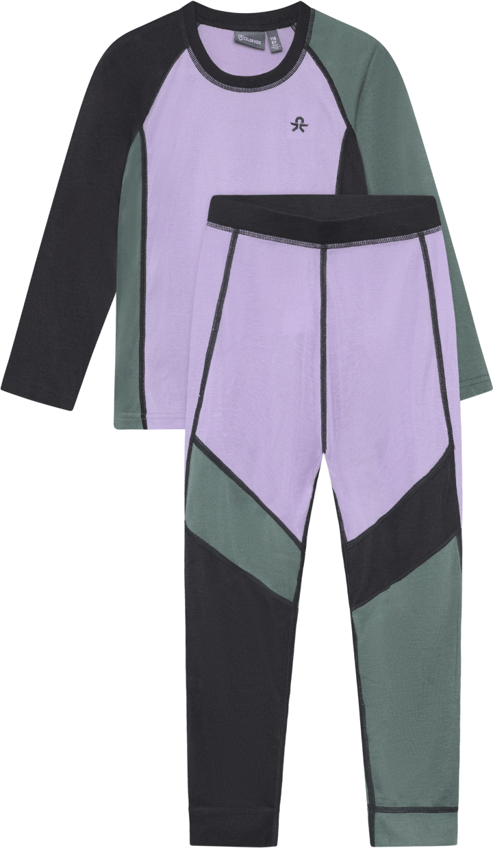 Color Kids Kid´s Ski Underwear - Colorblock Purple Rose Color Kids