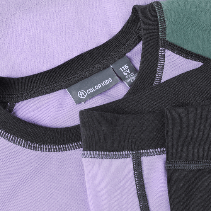 Color Kids Kid´s Ski Underwear - Colorblock Purple Rose Color Kids