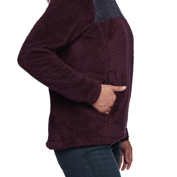 Black Diamond Women's Roadie 1/4 Zip Fleece Bordeaux/Carbon Black Diamond
