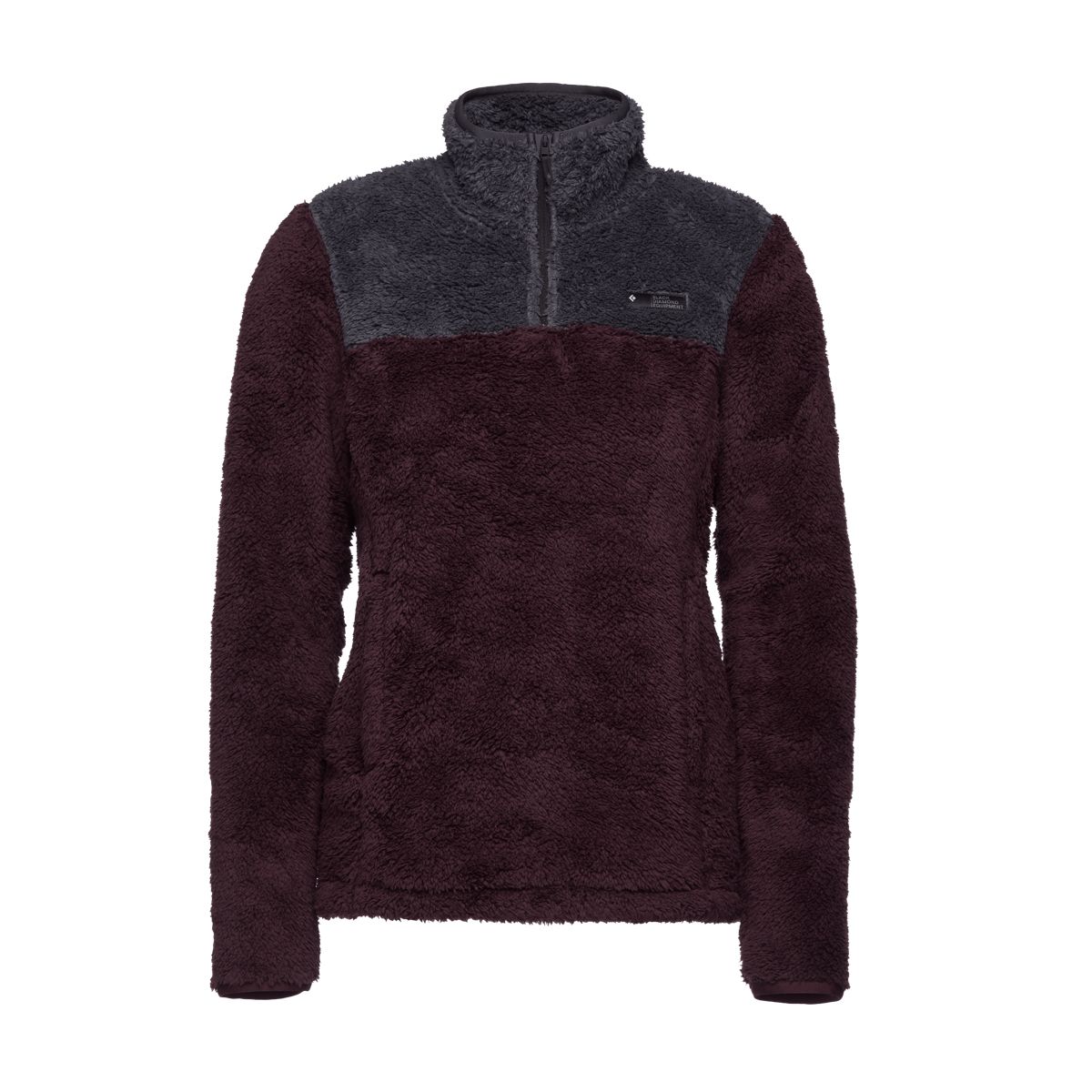 Black Diamond W Roadie Qtr Zip Fleece Bordeaux-Carbon
