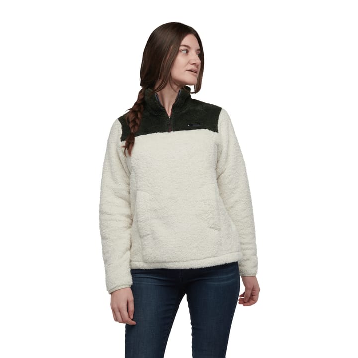 Black Diamond Women's Roadie 1/4 Zip Fleece Birch/Tundra Black Diamond