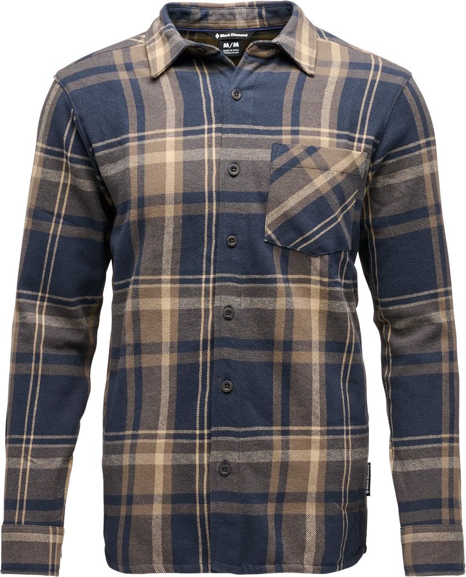 Black Diamond Men's Project Flannel Shirt Charcoal-Walnut Plaid