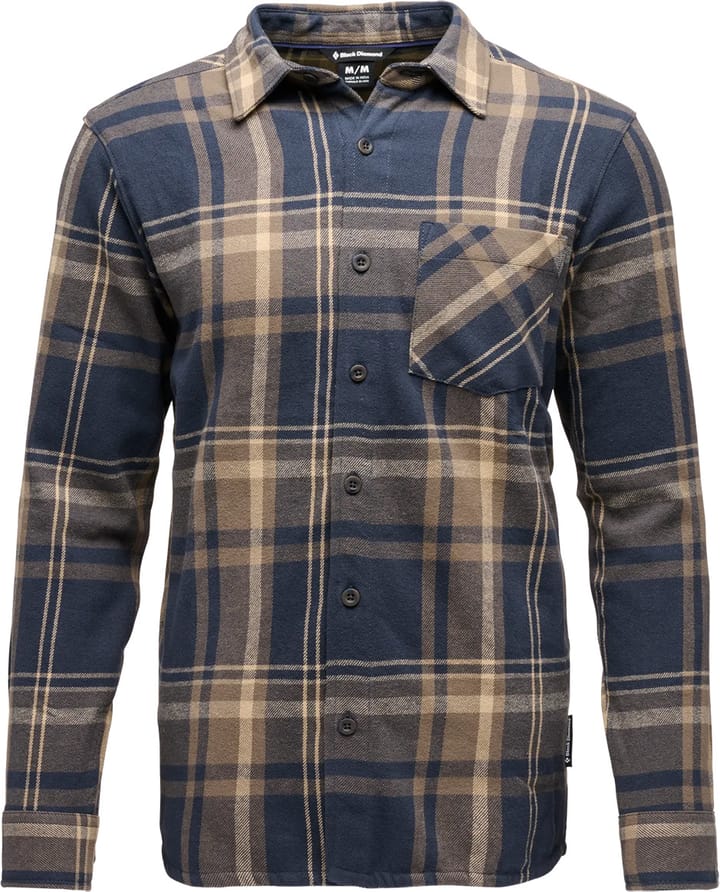 Black Diamond Men's Project Flannel Shirt Charcoal-Walnut Plaid Black Diamond