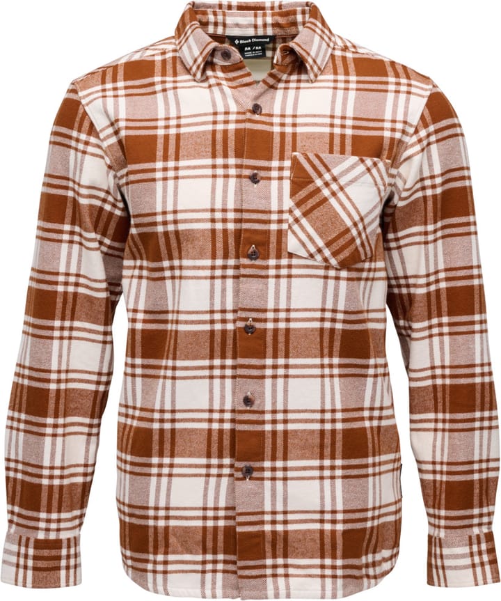 Black Diamond Men's Project Flannel Shirt Clay-off White Plaid Black Diamond