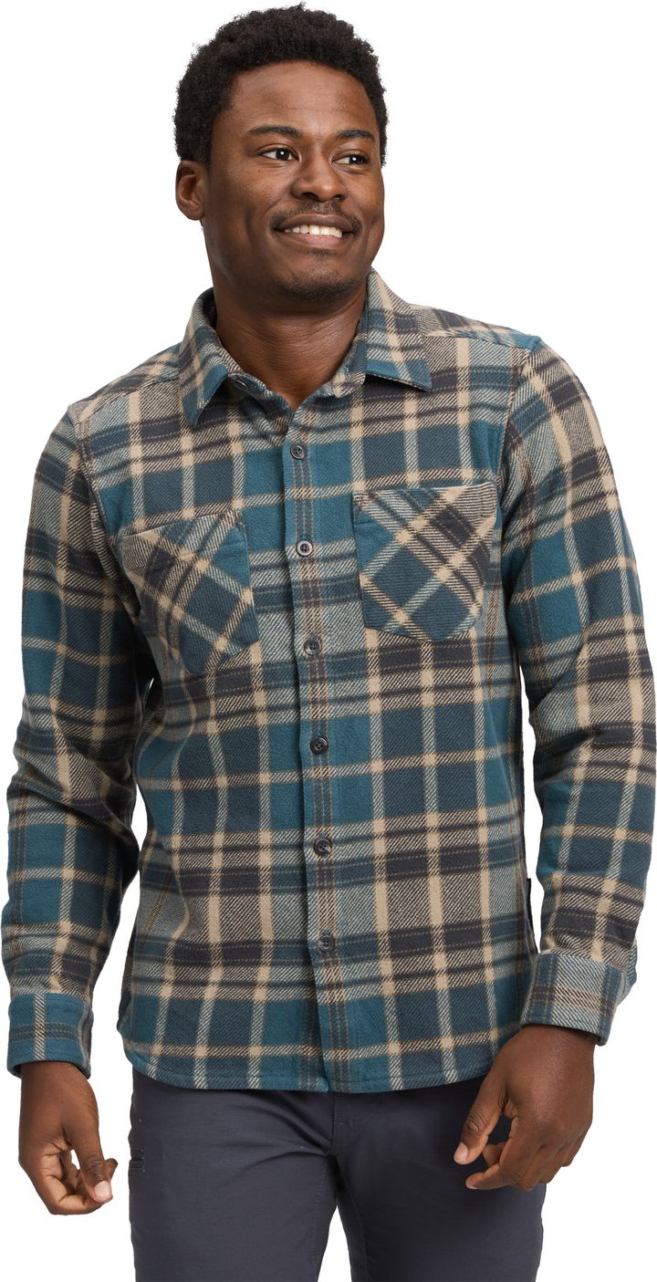 Black Diamond Men's Project Heavy Flannel Midnight Blue-charcoal Plaid Black Diamond Black Diamond Men's Project Heavy Flannel Midnight Blue-charcoal Plaid Black Diamond