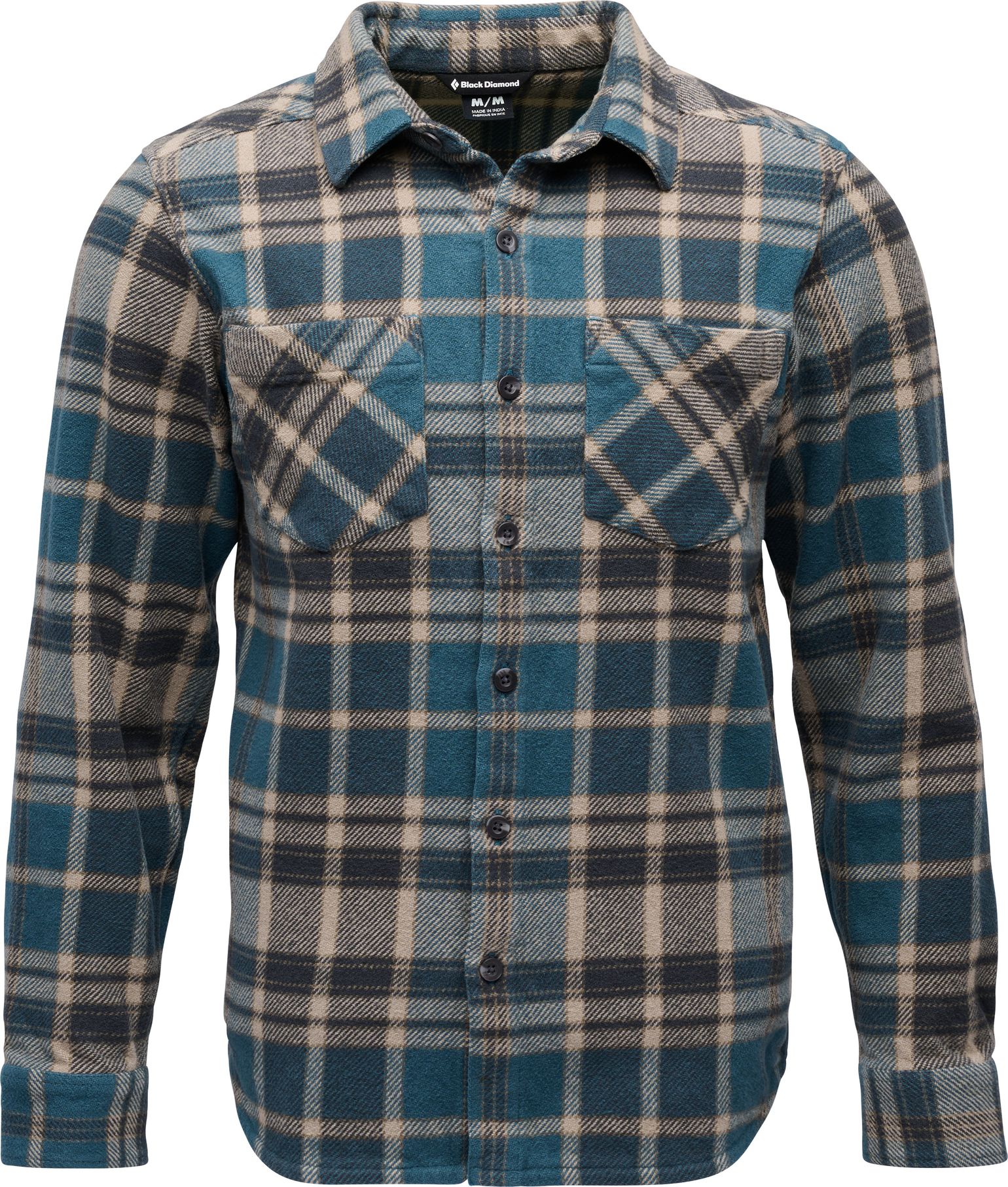 Black Diamond Men's Project Heavy Flannel Midnight Blue-charcoal Plaid