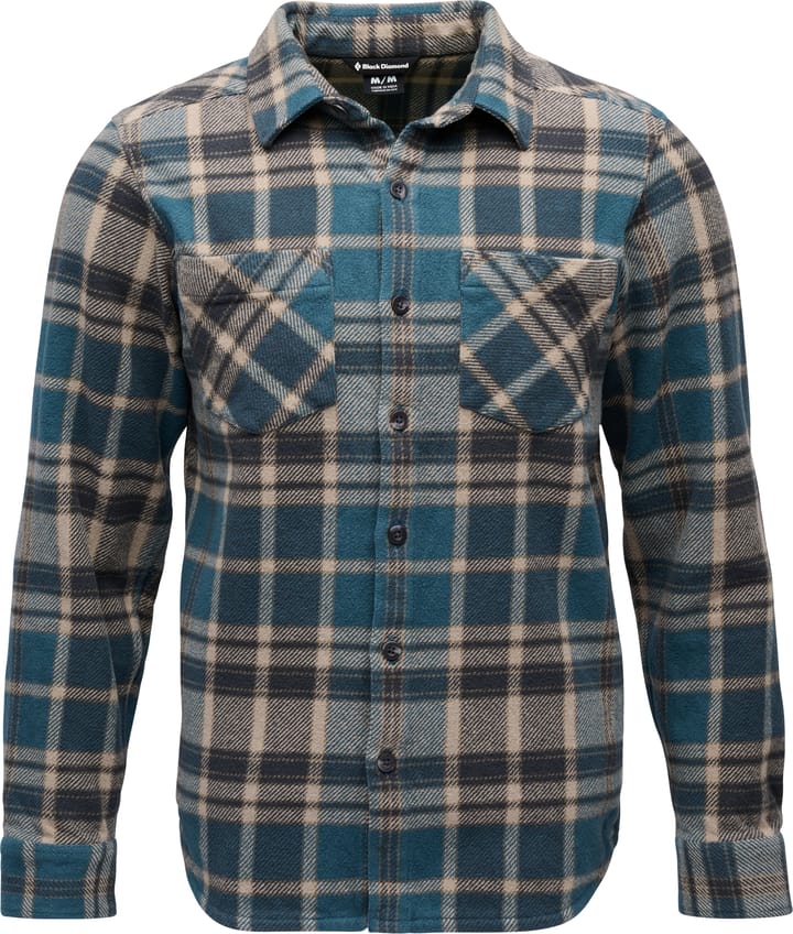 Black Diamond Men's Project Heavy Flannel Midnight Blue-charcoal Plaid Black Diamond