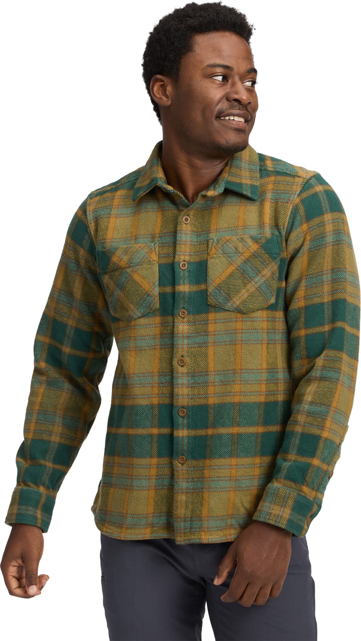 Black Diamond Men's Project Heavy Flannel Deep Woods-laurel Green Plaid Black Diamond