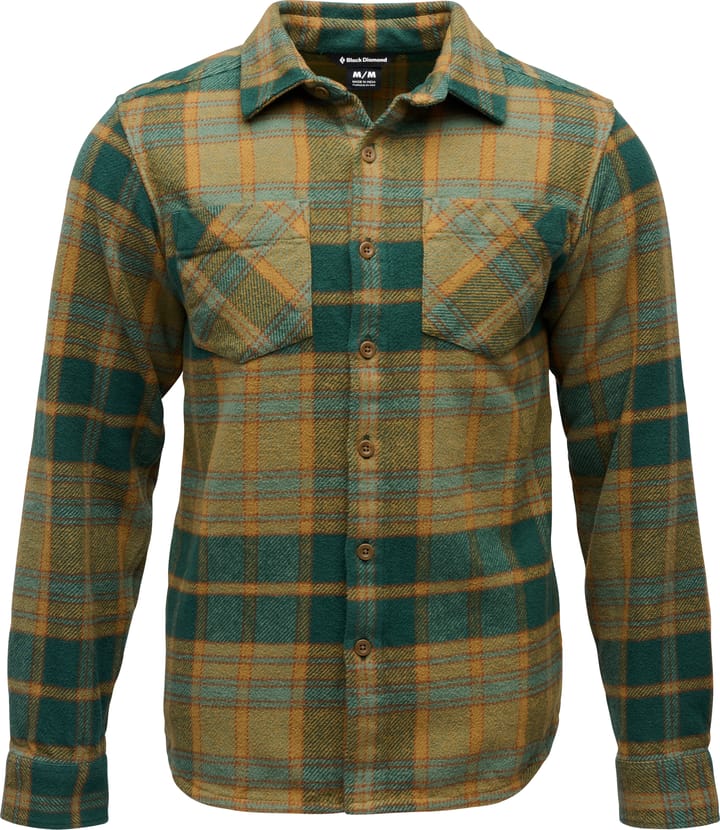 Black Diamond Men's Project Heavy Flannel Deep Woods-laurel Green Plaid Black Diamond
