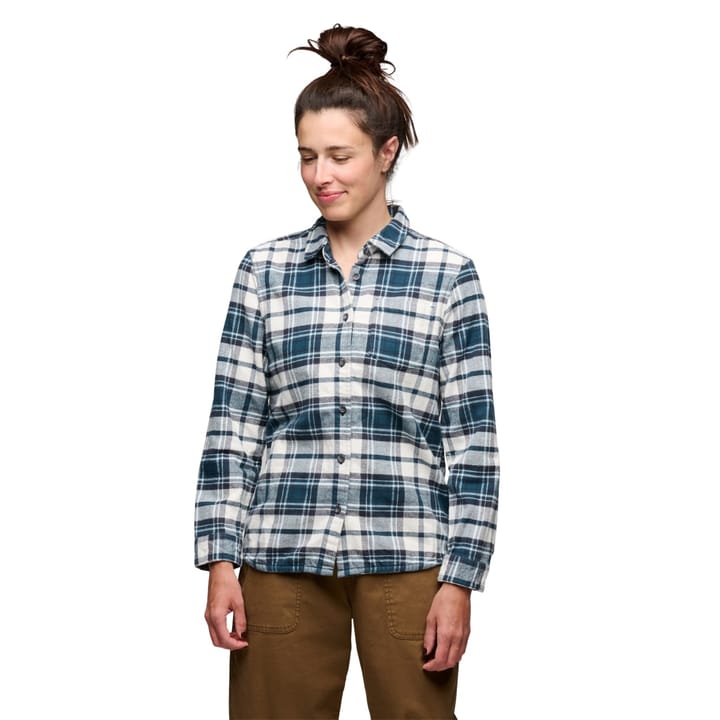 Black Diamond Women's Project Flannel Shirt Midnight Blue-chalk Black Diamond