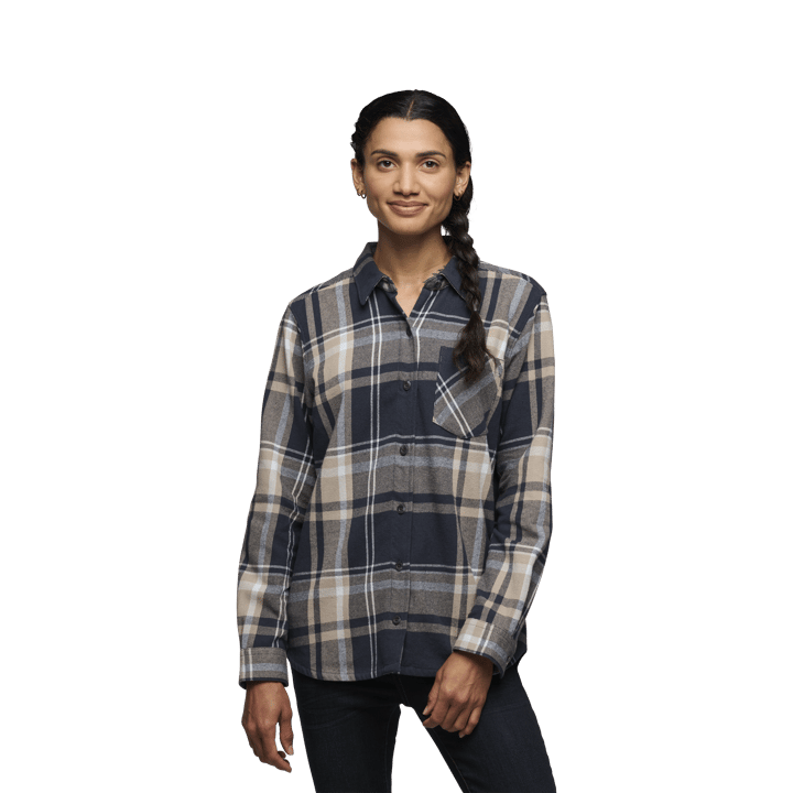 Black Diamond Women's Project Flannel Shirt Charcoal-Moonstone Plaid Black Diamond