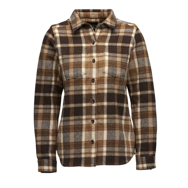 Black Diamond W Project Heavy Flannel Bark Brown-Off White Plaid Black Diamond