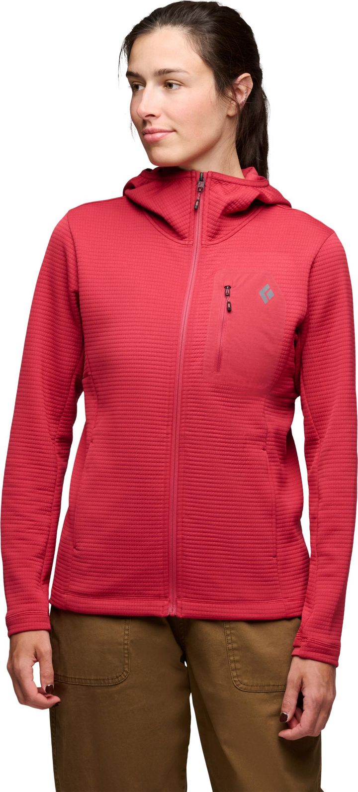 Black Diamond Women's Diverge Fz Hoody Mineral Red Black Diamond