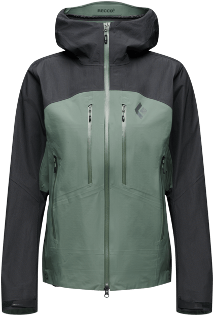 Black Diamond Women's Mission Alpine Shell Black-laurel Green