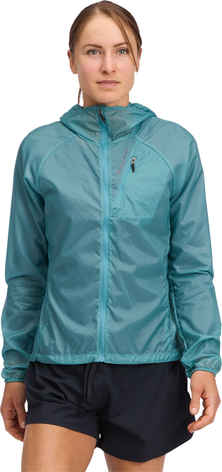 Black Diamond Women's Distance Wind Shell Glacier Black Diamond