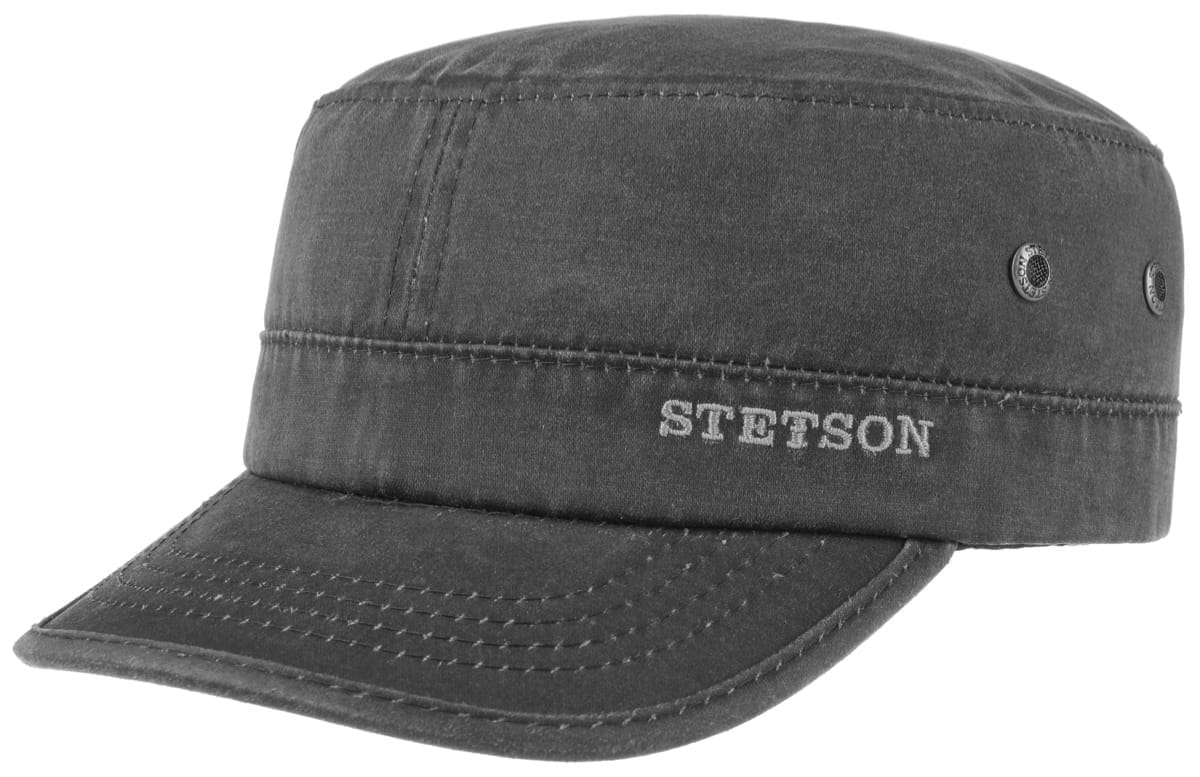 Stetson Army Cap Co/Pe Svart