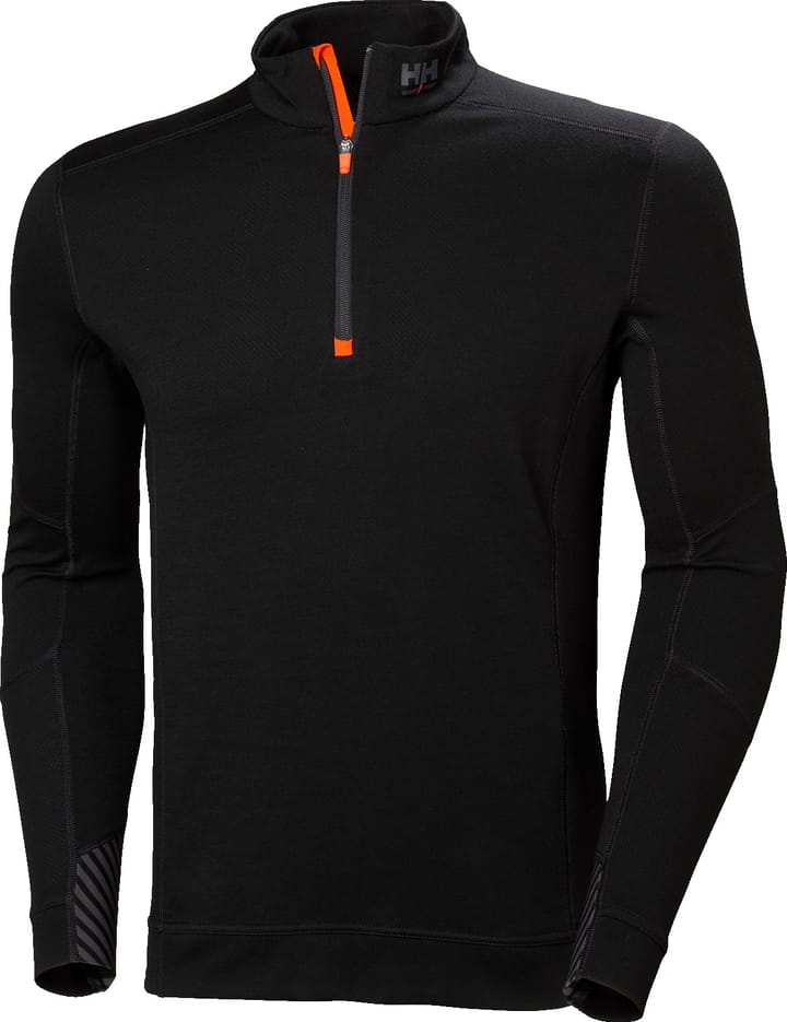 Helly Hansen Workwear Men's Halfzip Shirt Lifa Merino Black990 Helly Hansen Workwear