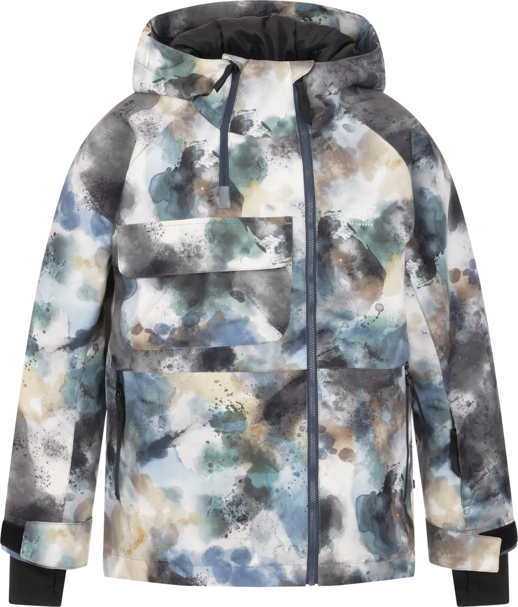 2117 of Sweden Juniors' Light Padded Ski Jacket Kidden Aop Grape