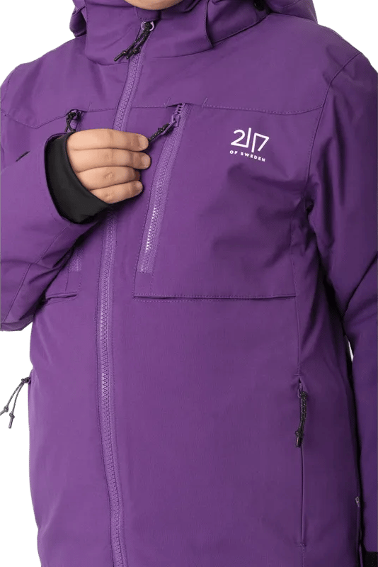 2117 of Sweden Junior's Padded Ski Jacket Lillpite Purple Ash 2117 of Sweden