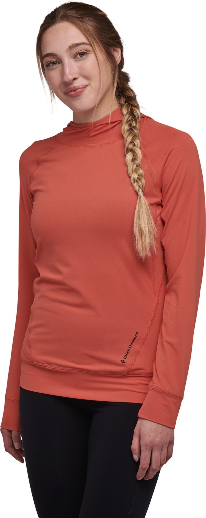 Black Diamond Women's Ls Alpenglow Hoody Baja Sunrise Black Diamond