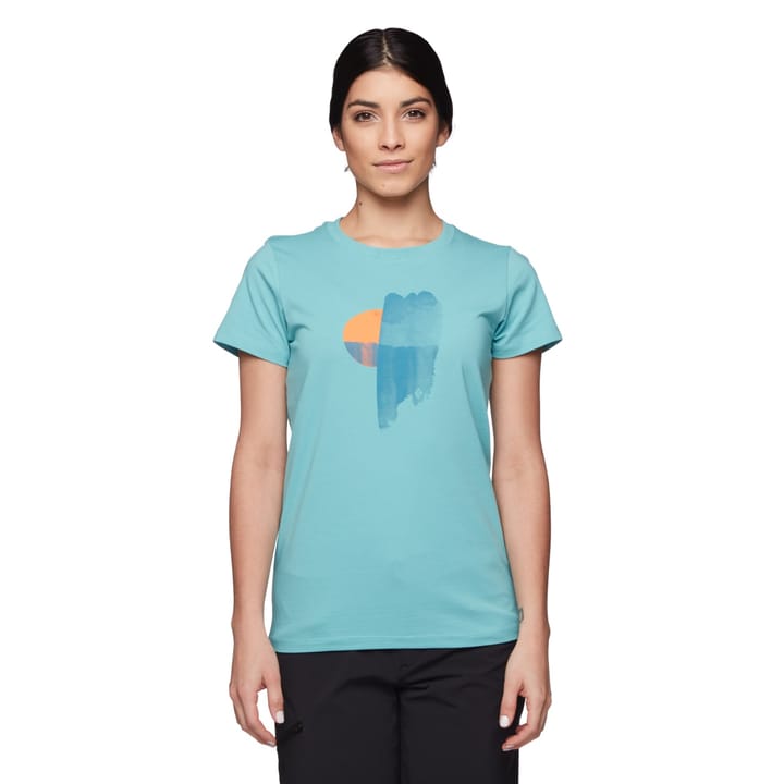 Black Diamond W Luminary Ss Tee Coastal Blue Black Diamond