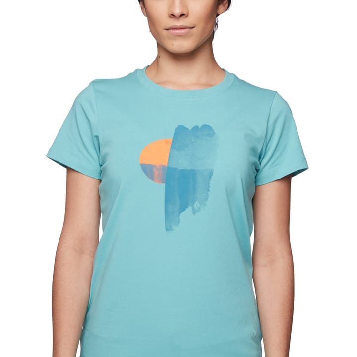 Black Diamond W Luminary Ss Tee Coastal Blue Black Diamond