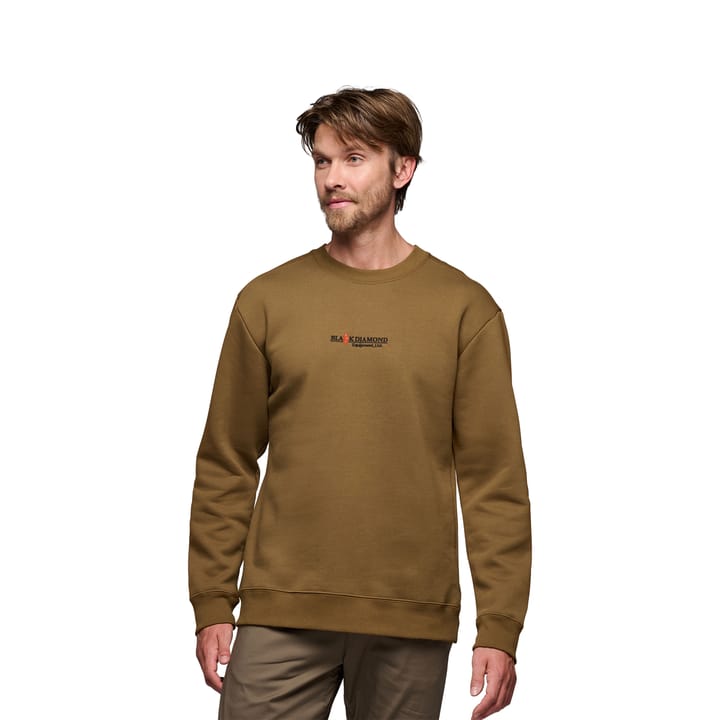 Black Diamond Men's Heritage Wordmark Crewneck Dark Curry Black Diamond