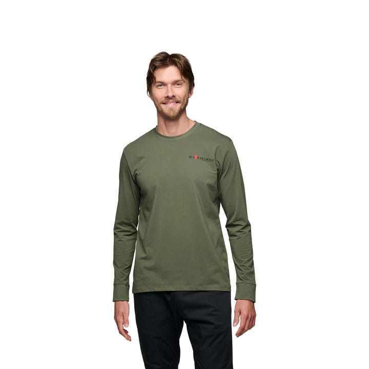 Black Diamond Men's Heritage Wordmark Longsleeve Tee Tundra Black Diamond