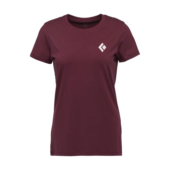 Black Diamond Women's Equipment For Alpinists Shortsleeve Tee Burgundy Black Diamond