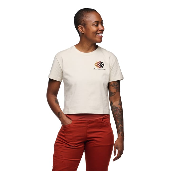 Black Diamond Women's Faded Crop SS Tee Off White Black Diamond Black Diamond Women's Faded Crop SS Tee Off White Black Diamond