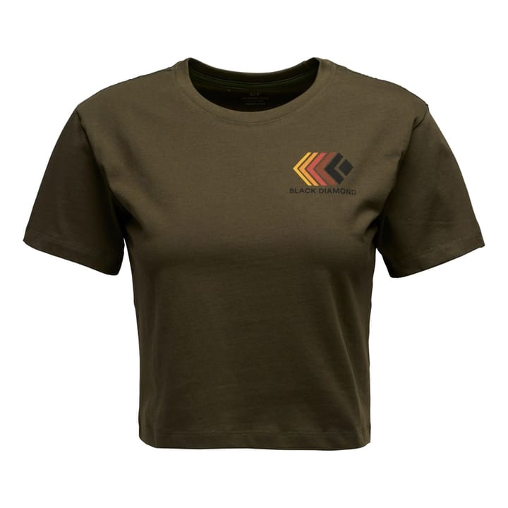 Black Diamond Women's Faded Crop SS Tee Dark Moss Black Diamond