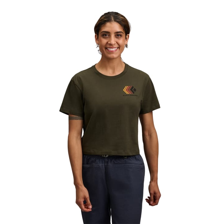 Black Diamond Women's Faded Crop SS Tee Dark Moss Black Diamond