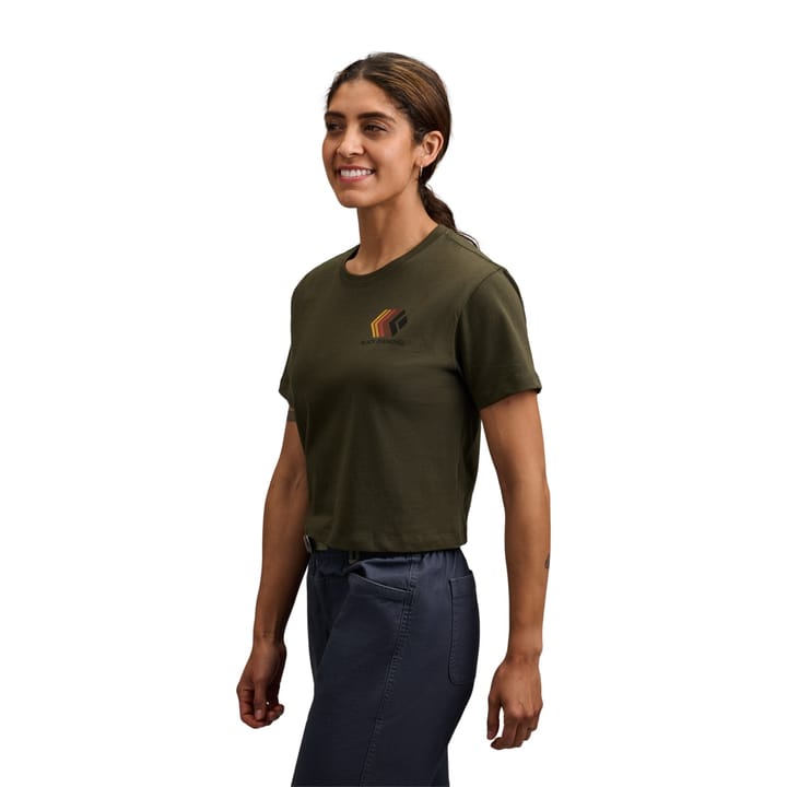 Black Diamond Women's Faded Crop SS Tee Dark Moss Black Diamond