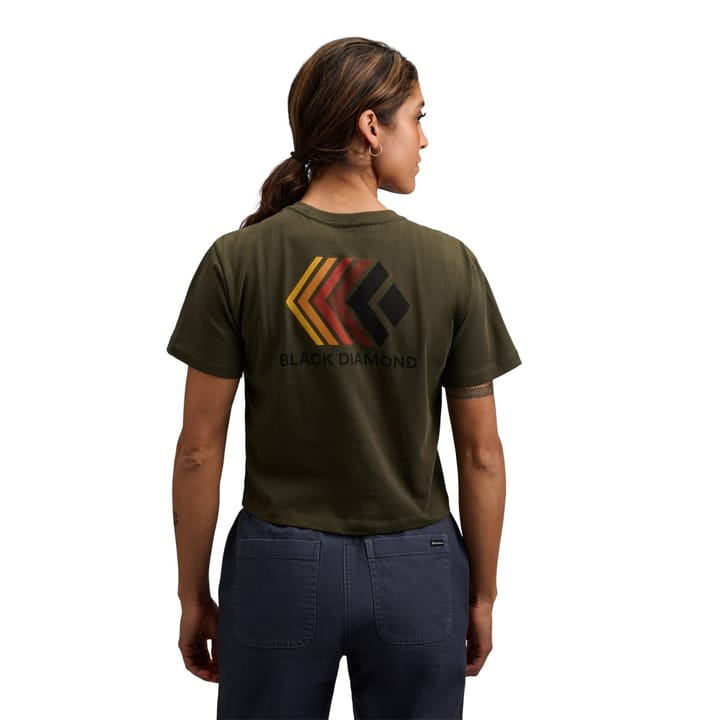 Black Diamond Women's Faded Crop SS Tee Dark Moss Black Diamond