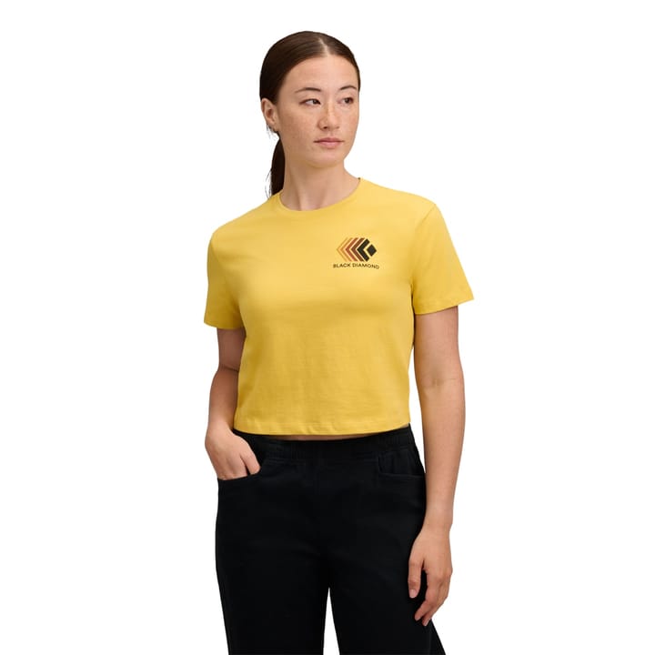 Black Diamond Women's Faded Crop SS Tee Soft Ochre Black Diamond