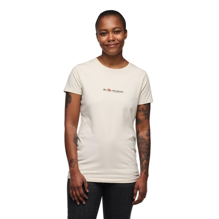 Black Diamond Women's Heritage Wordmark SS Tee Off White Black Diamond