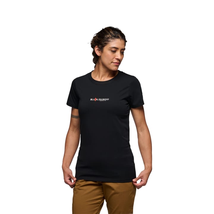 Black Diamond Women's Heritage Wordmark Shortsleeve Tee Black Black Diamond