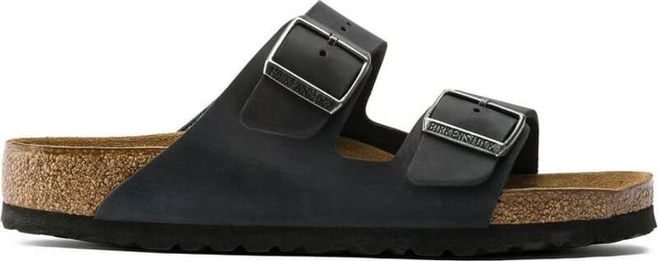 Birkenstock Arizona Oiled Nubuck Leather Soft Footbed Narrow Black Birkenstock