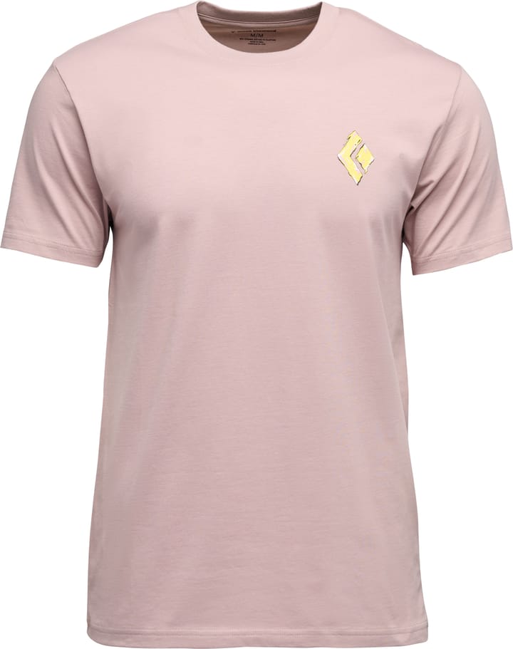 Black Diamond Men's Shredded Short Sleeve Tee Pale Mauve Black Diamond