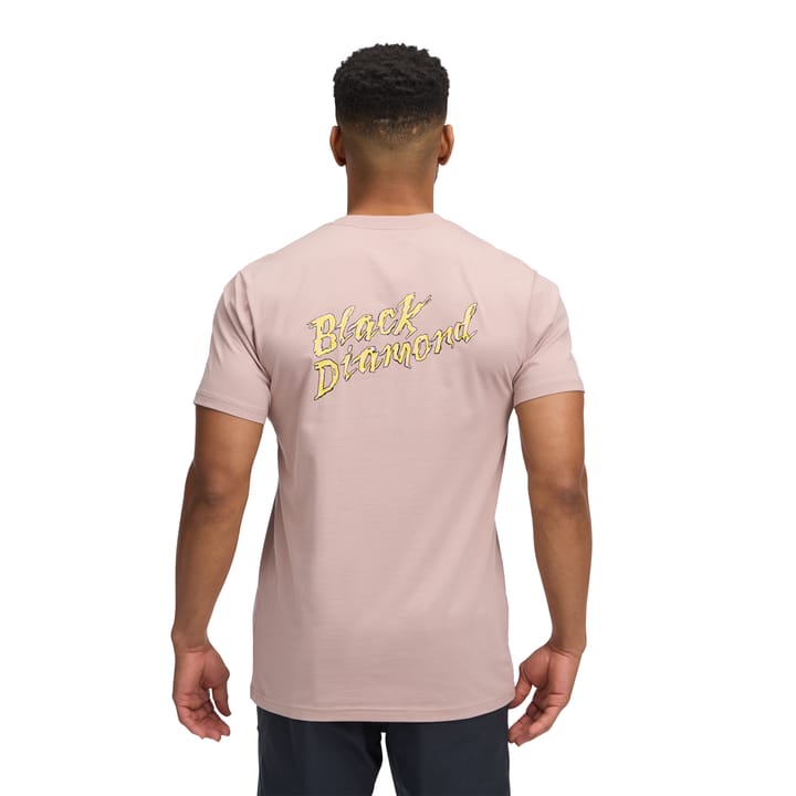 Black Diamond Men's Shredded Short Sleeve Tee Pale Mauve Black Diamond
