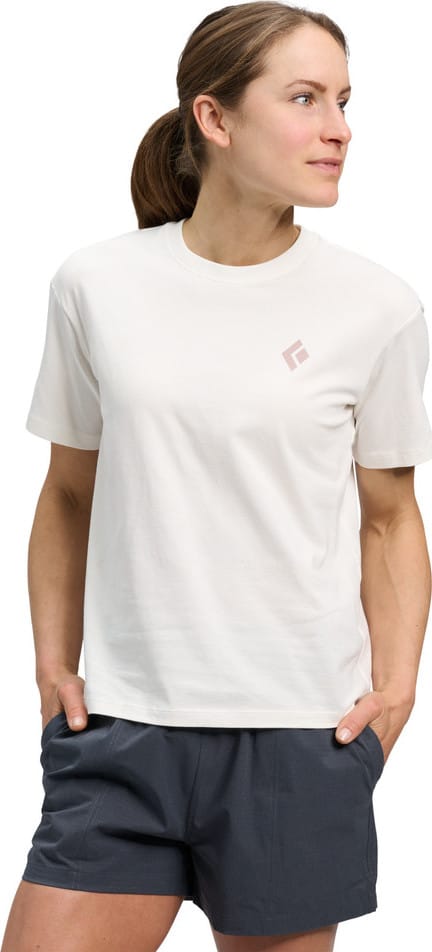 Black Diamond Women's Heritage Badge Short Sleeve Tee Off White Black Diamond