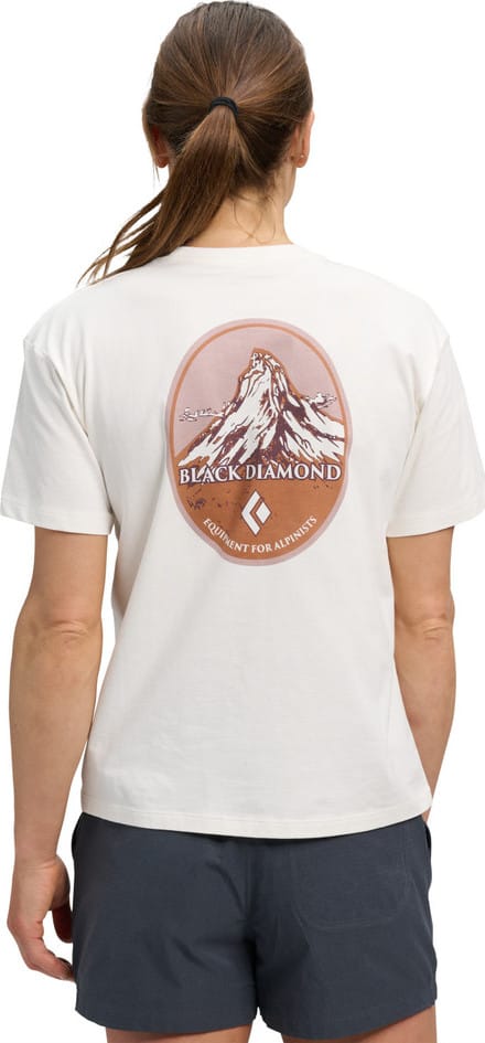 Black Diamond Women's Heritage Badge Short Sleeve Tee Off White Black Diamond