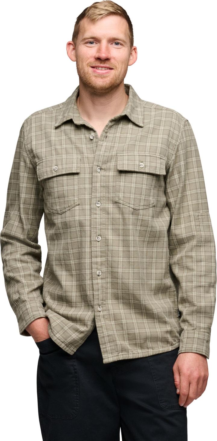 Black Diamond Men's Project Twill Long Sleeve Shirt Pine Smoke-chalk Black Diamond