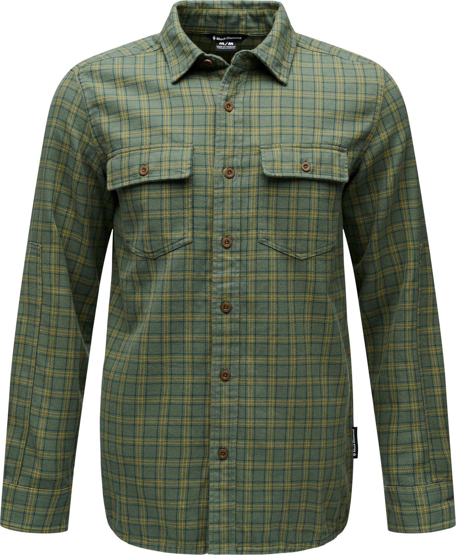 Black Diamond Men's Project Twill Long Sleeve Shirt Laurel Green-sulphur Green