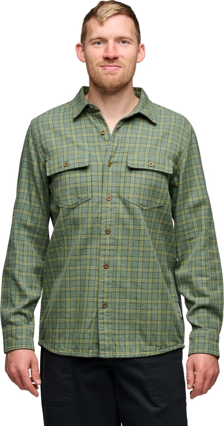 Black Diamond Men's Project Twill Long Sleeve Shirt Laurel Green-sulphur Green Black Diamond