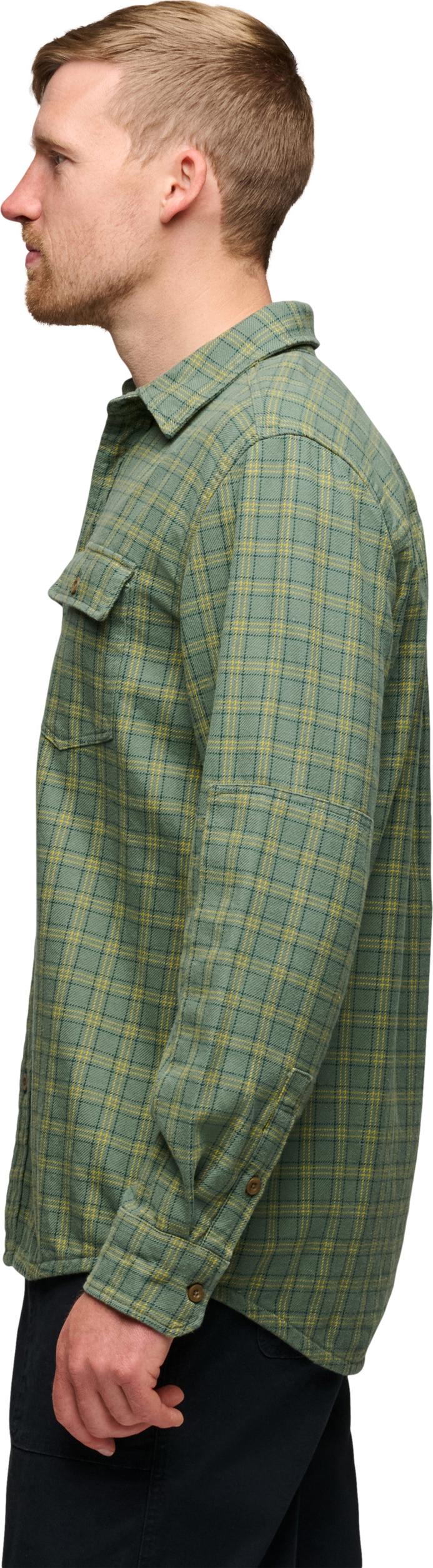 Black Diamond Men's Project Twill Long Sleeve Shirt Laurel Green-sulphur Green Black Diamond