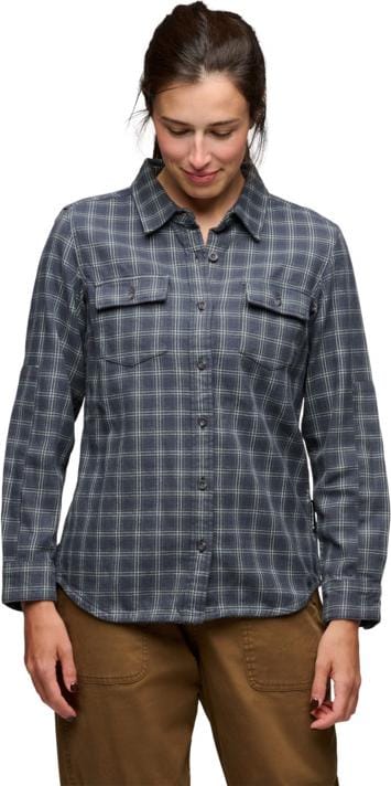 Black Diamond Women's Project Twill Long Sleeve Shirt Charcoal-citron Black Diamond