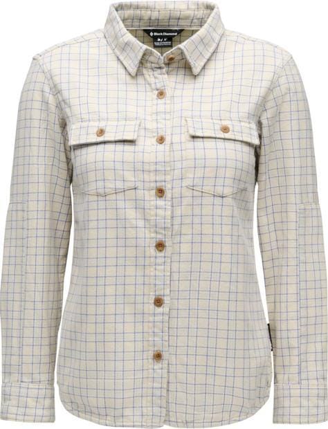 Black Diamond Women's Project Twill Long Sleeve Shirt Chalk-fog Blue Black Diamond