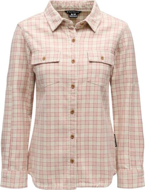 Black Diamond Women's Project Twill Long Sleeve Shirt Chalk-mineral Red