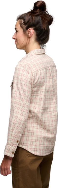 Black Diamond Women's Project Twill Long Sleeve Shirt Chalk-mineral Red Black Diamond